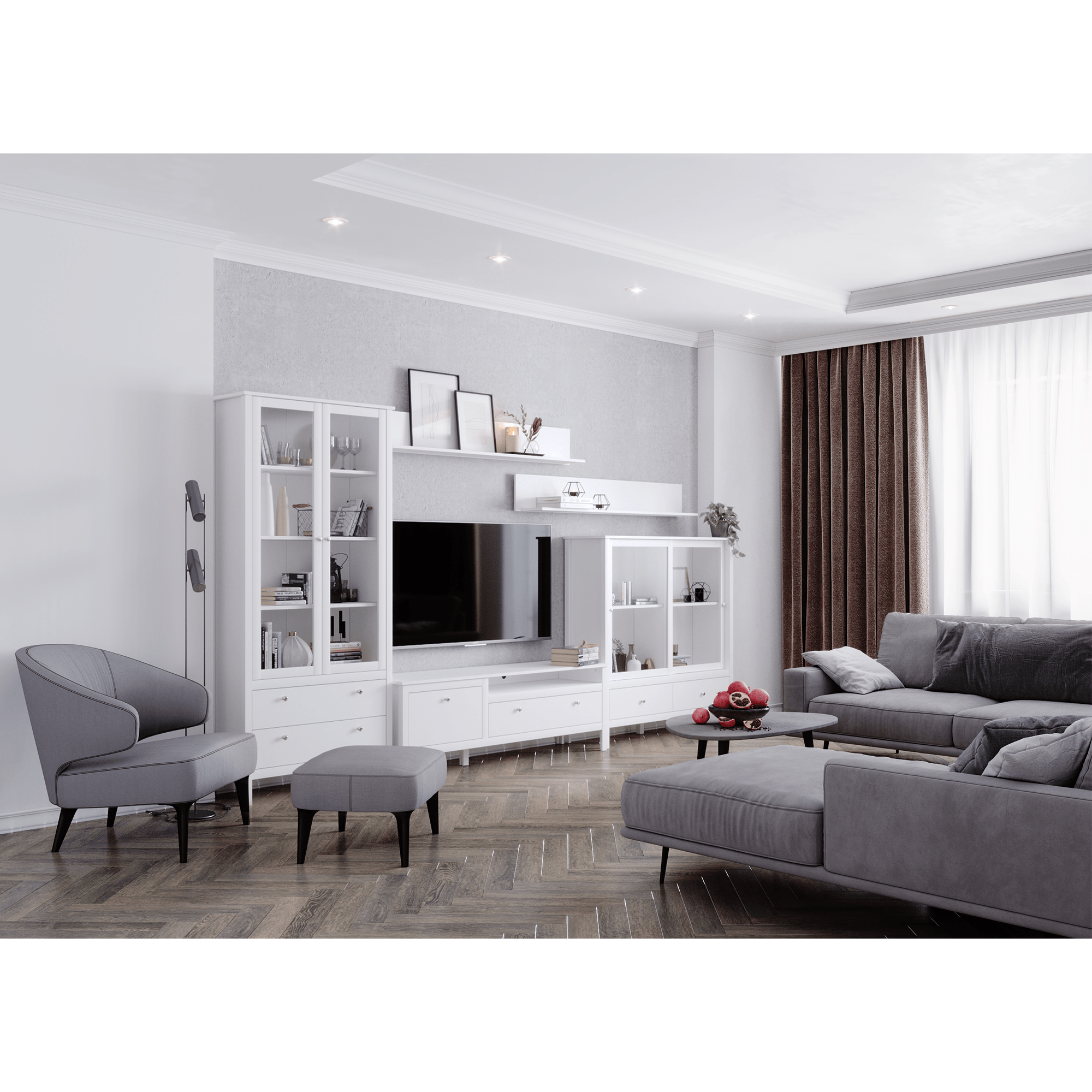 Vitrina 2W2S, alb, OLJE — imaginea 3