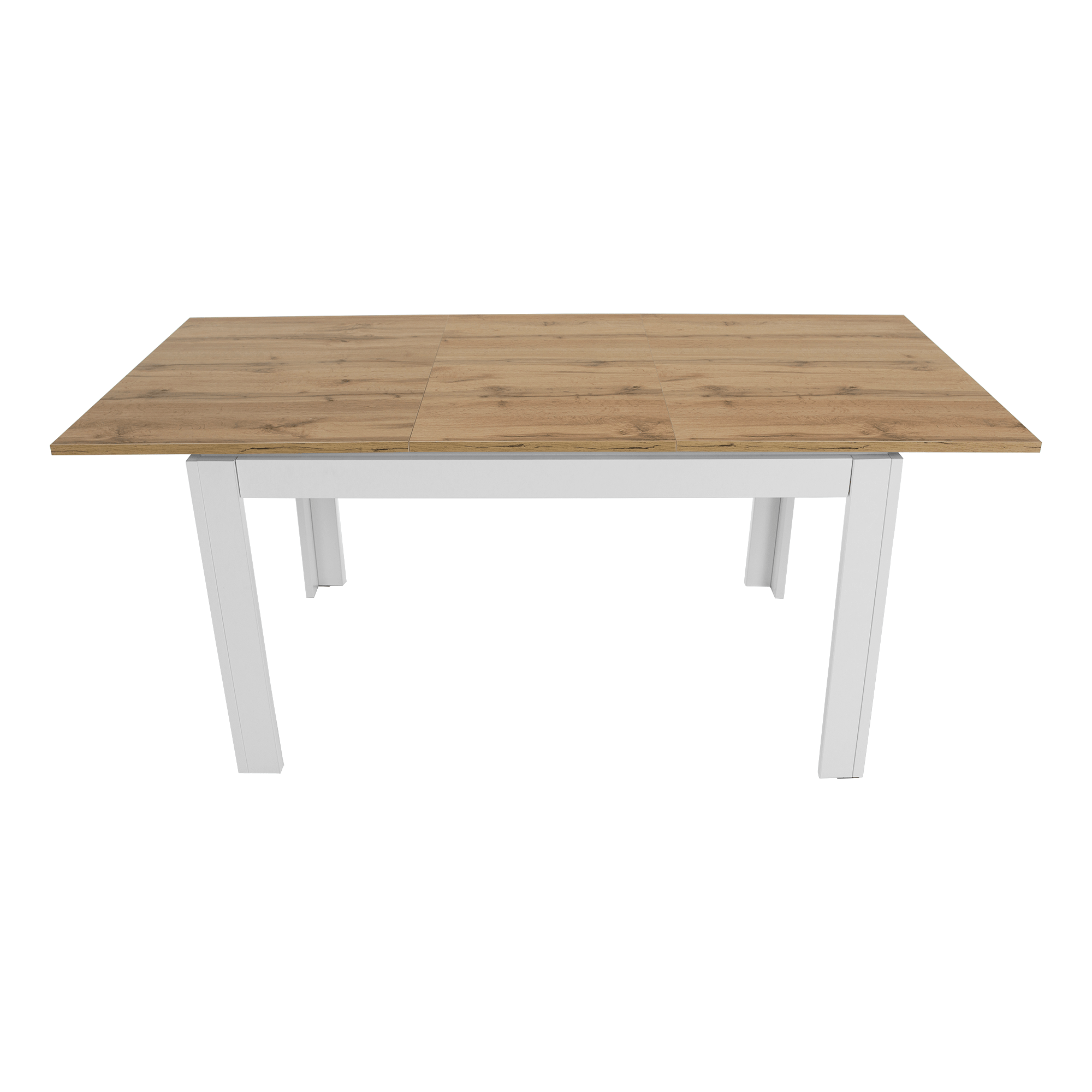 Masa plianta, alb/ stejar wotan 135-184x86 cm, VILGO — imaginea 12
