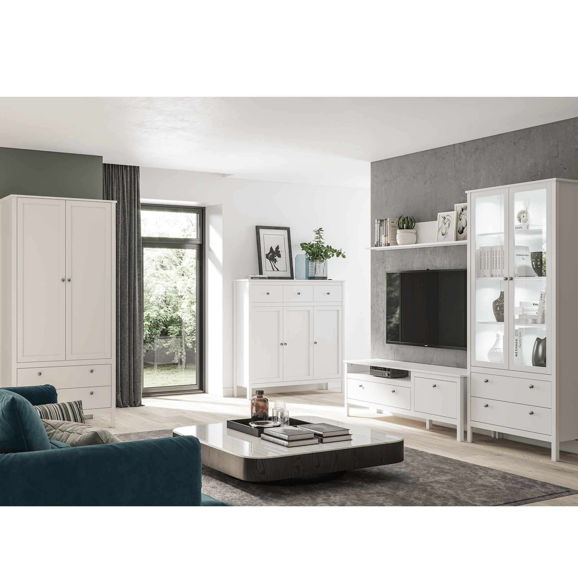Vitrina 2W2S, alb, OLJE — imaginea 4