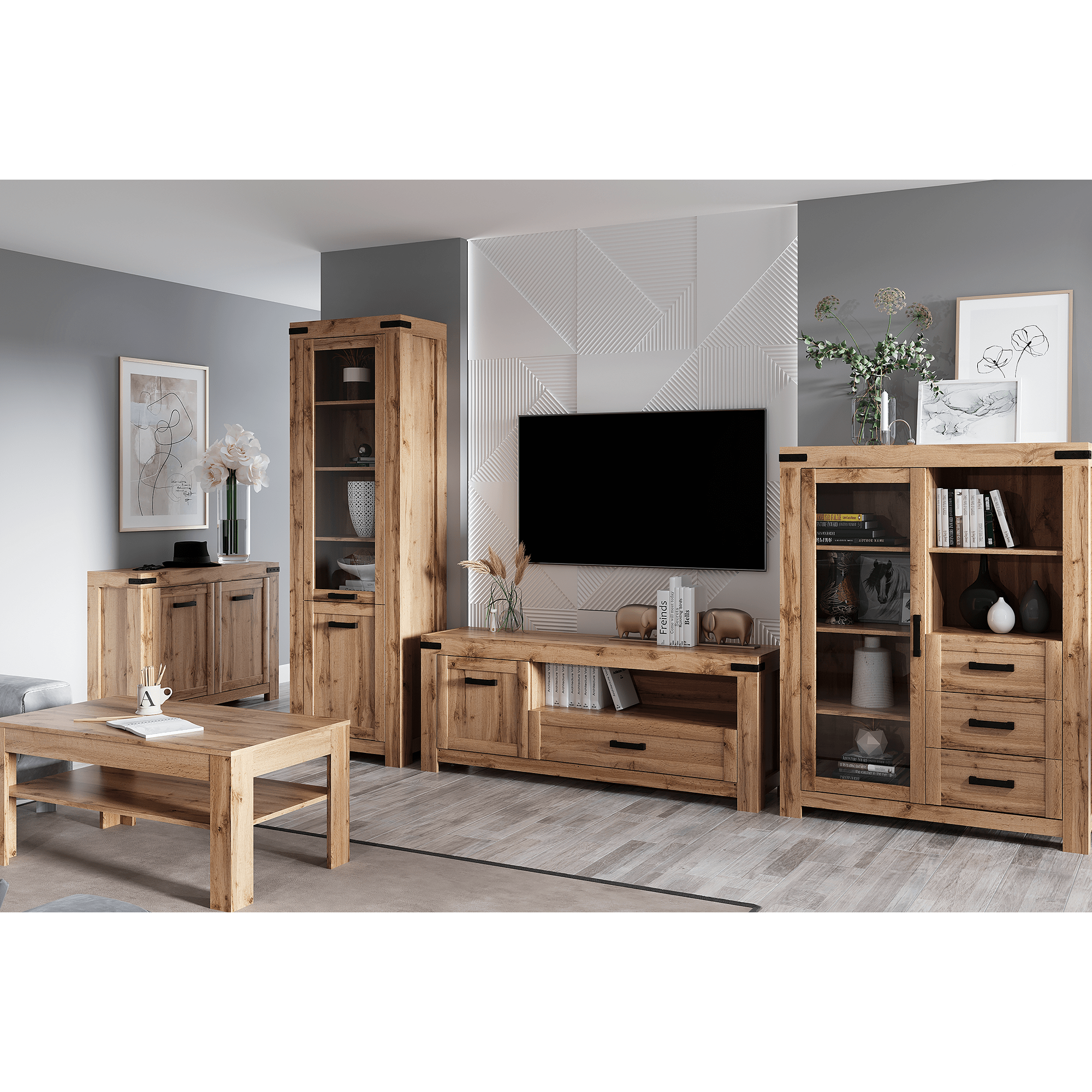 Vitrina 1D1W, stejar wotan, MORATIZ — imaginea 4