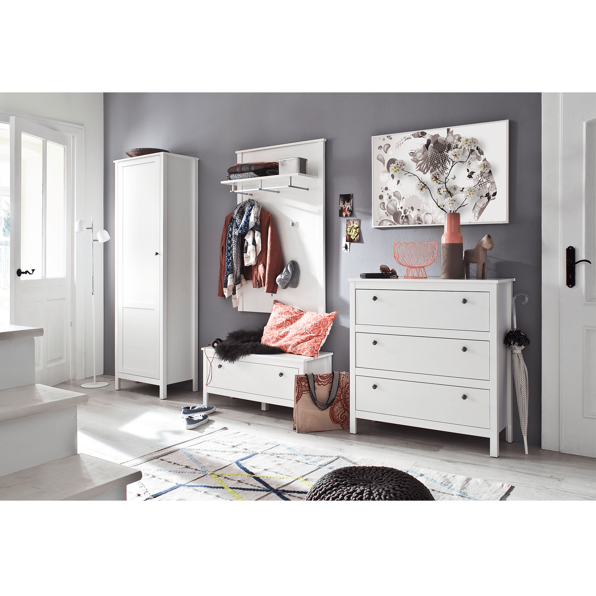 Comoda 3S, alb, OLJE — imaginea 8