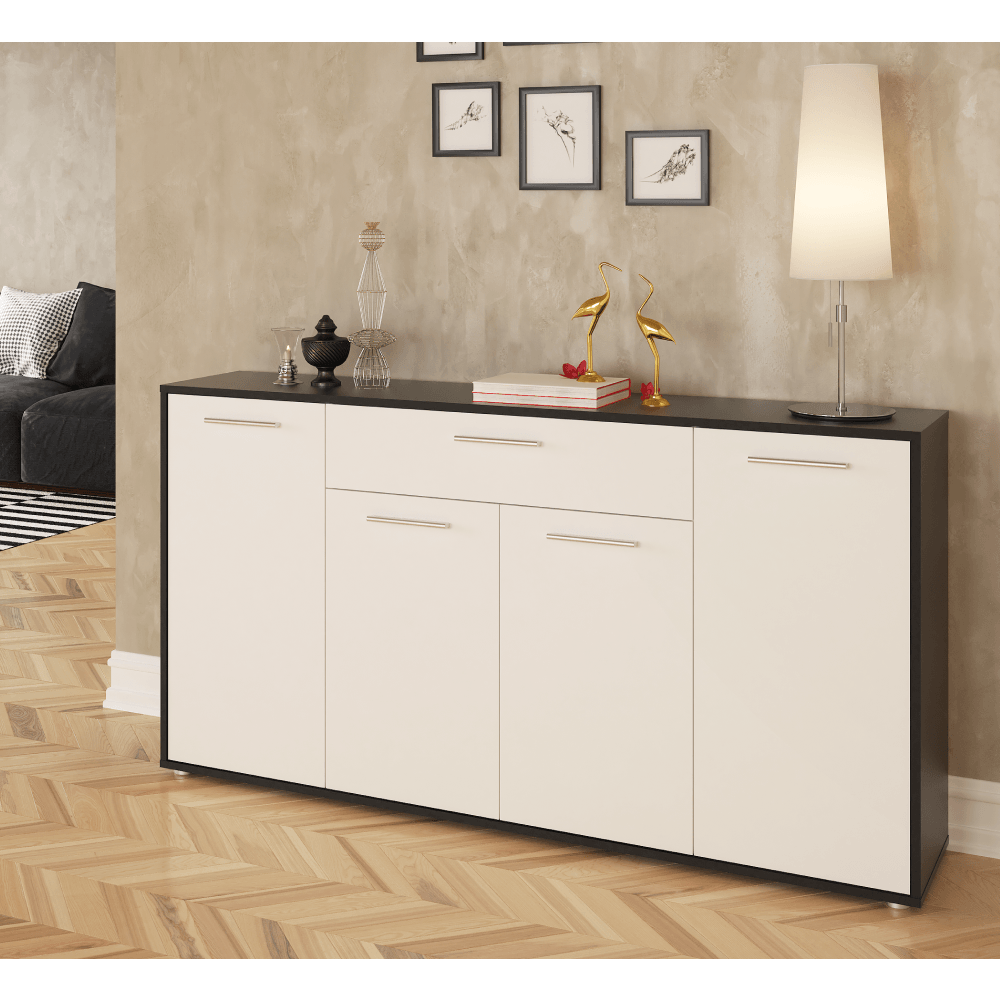 Comoda, culoare alba / neagra, LUNIA — imaginea 4
