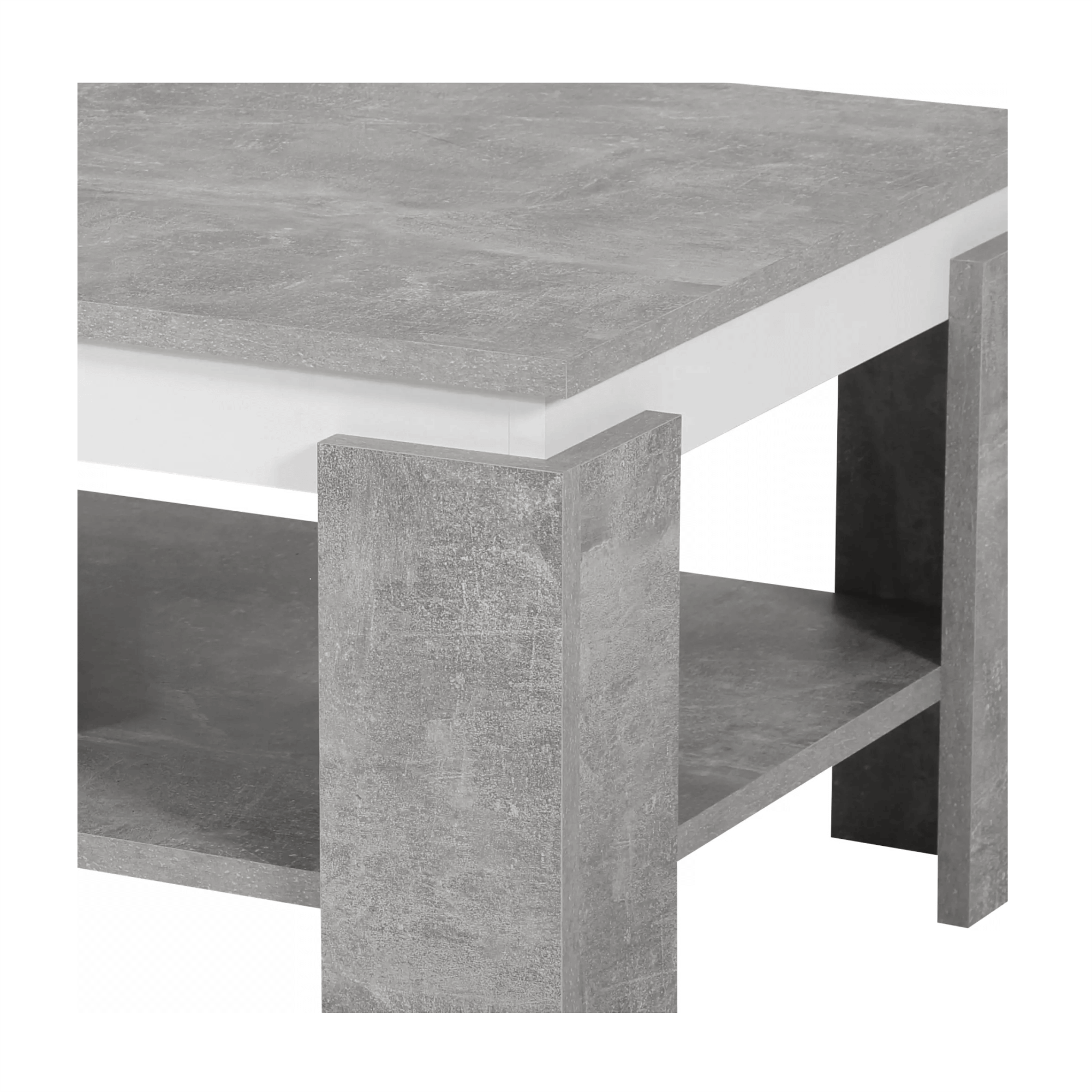 Masuta de cafea, culoare beton/alba, PIANI — imaginea 2