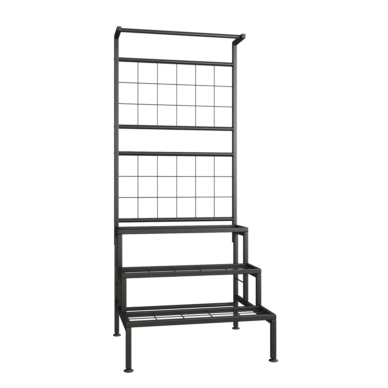 Suport metalic pentru flori, negru, BALKO — imaginea 7