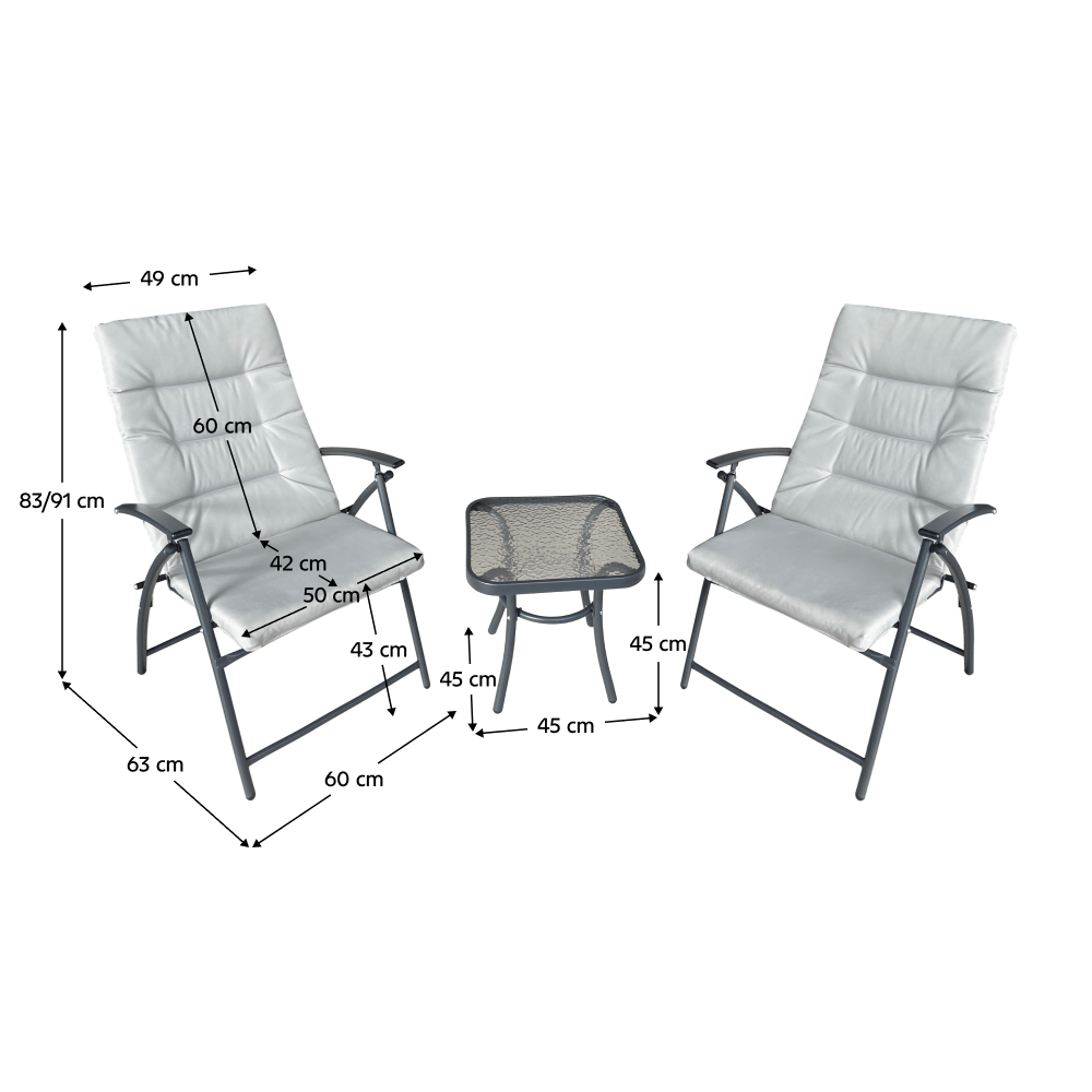 Set gradina 1+2, gri / gri inchis, MUSON — imaginea 6
