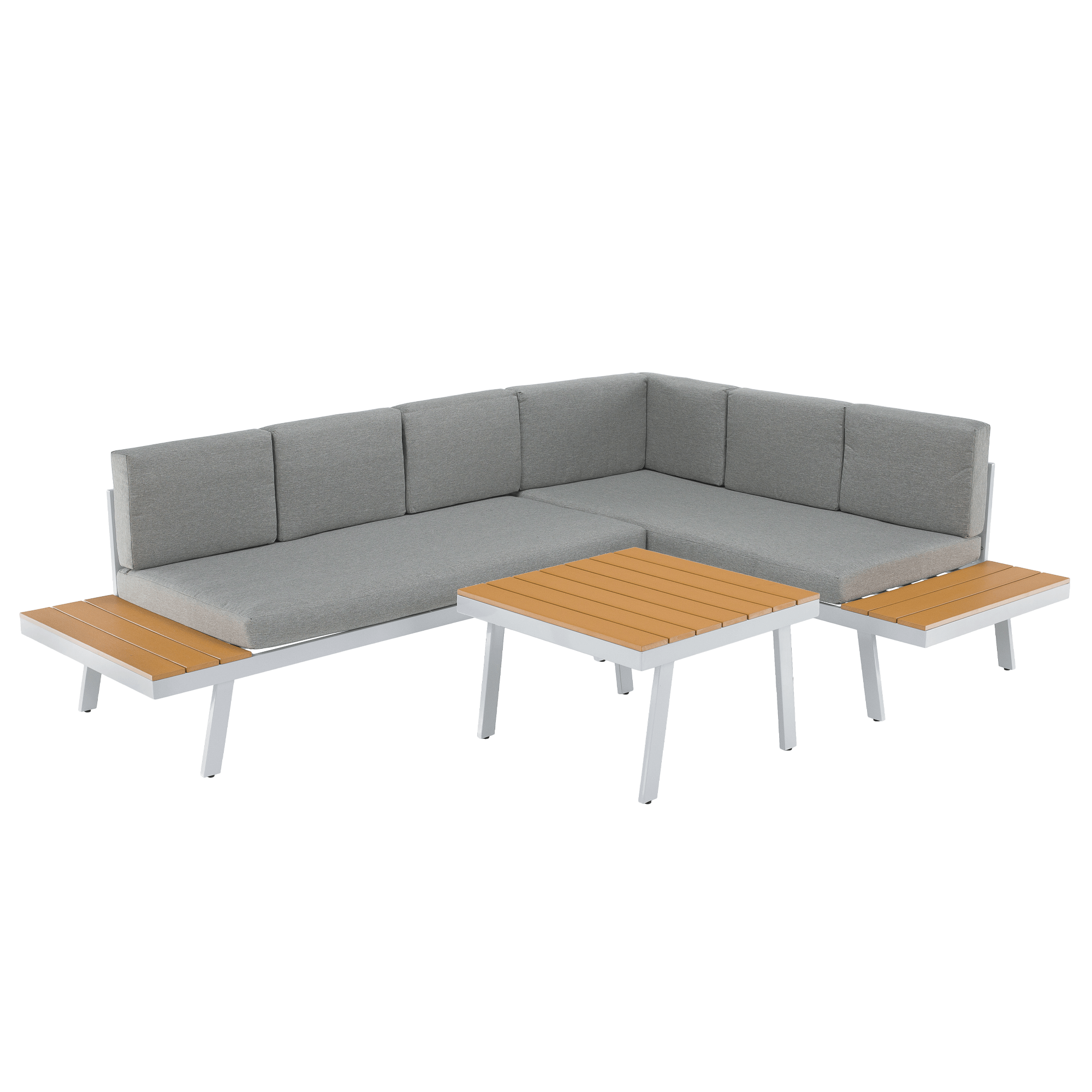 Set de gradina, otel alb /stejar / gri deschis, PELOR — imaginea 9