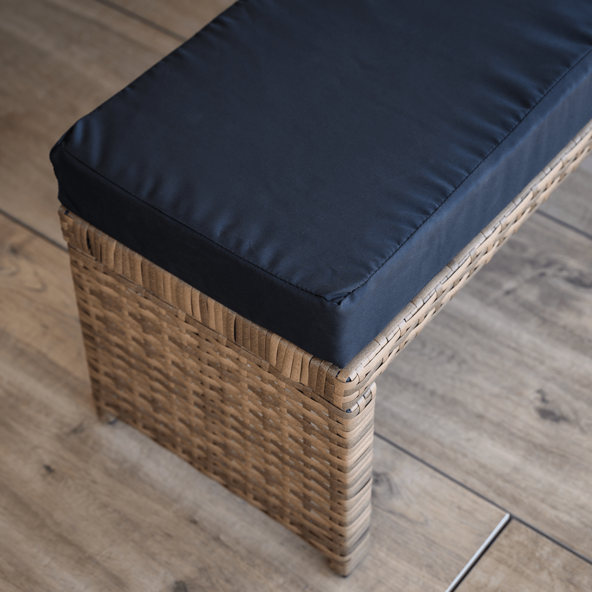 Set de gradina din ratan, maro deschis / negru, MADUL — imaginea 7