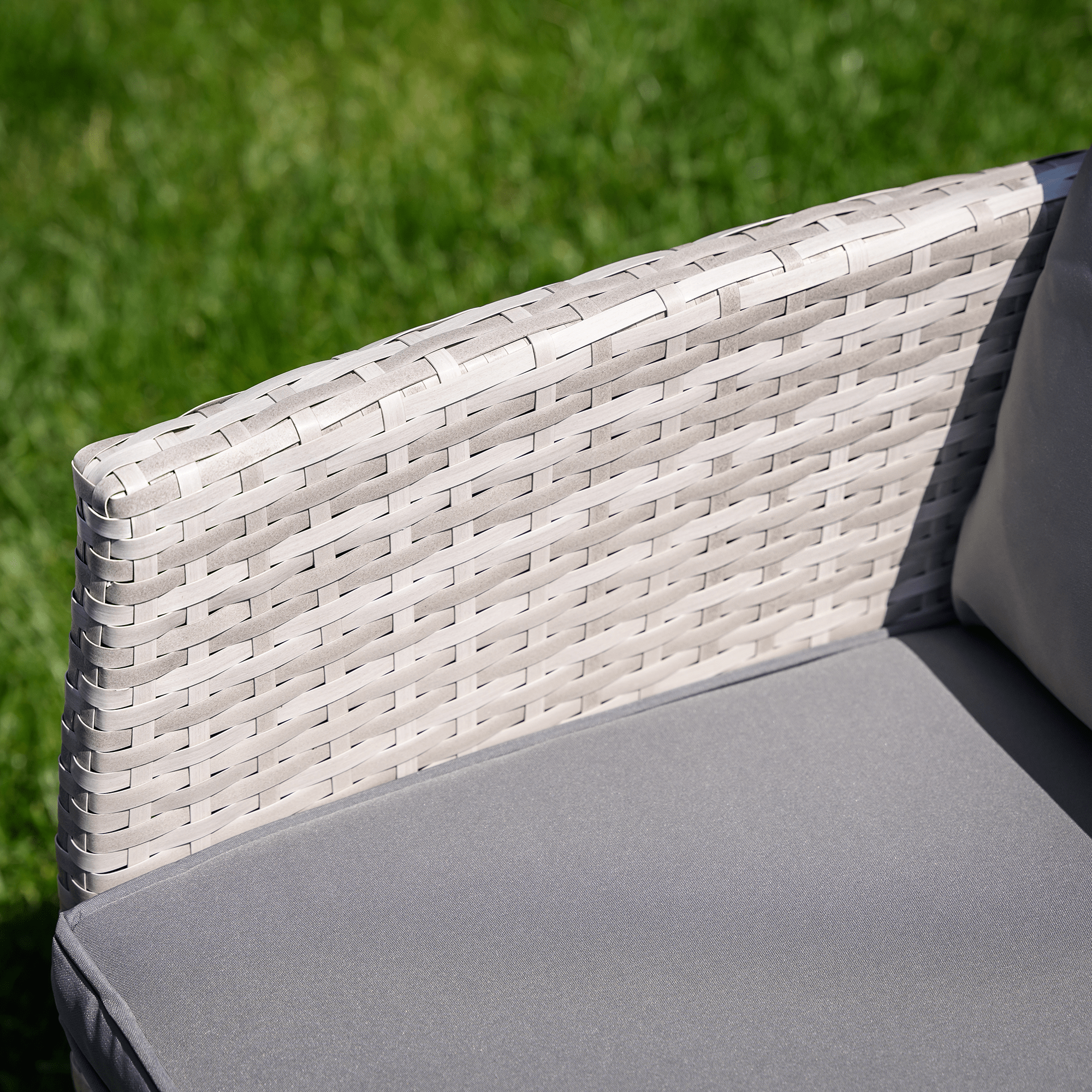 Set de gradina din ratan, gri deschis, LALEN — imaginea 6