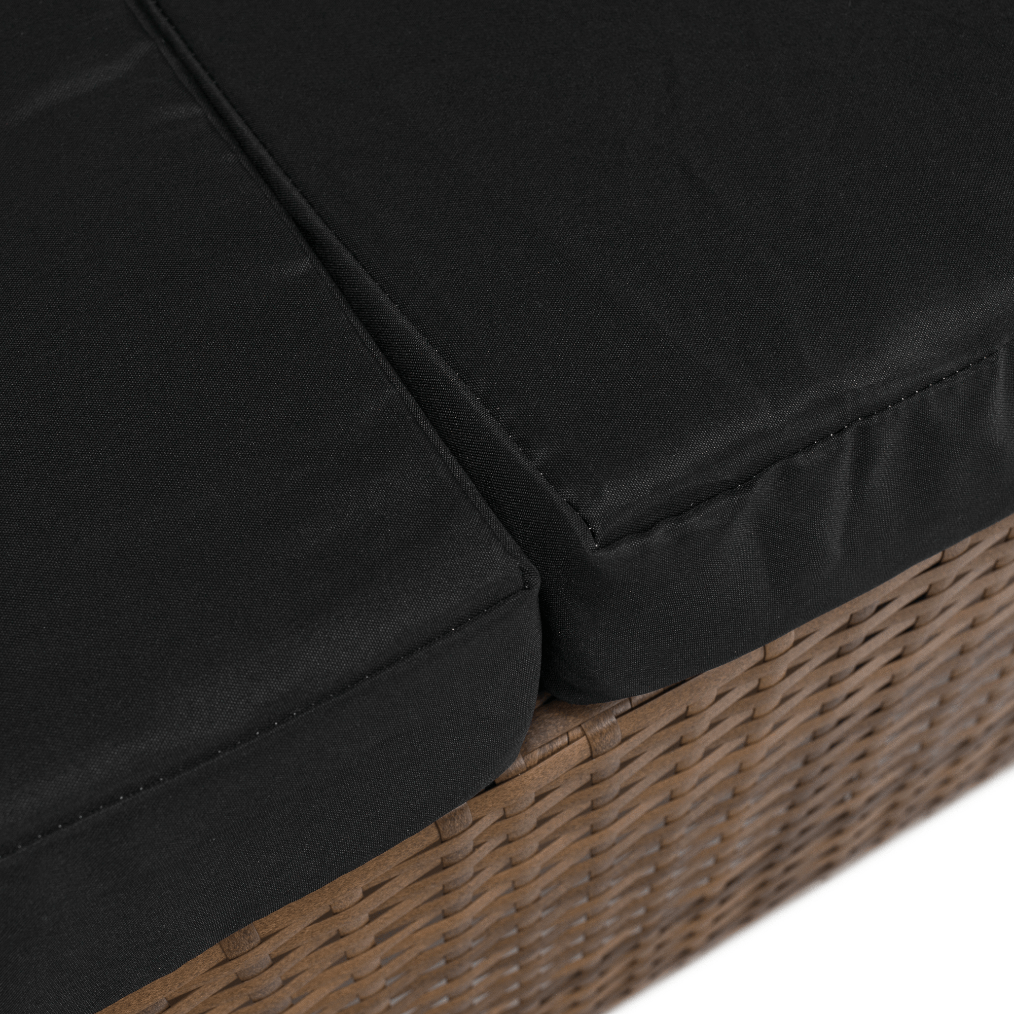 Set de gradina din ratan, maro deschis / negru, MADUL — imaginea 19