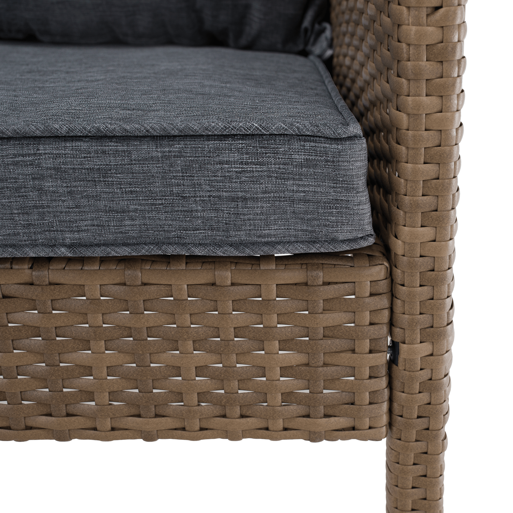 Set de gradina din ratan, culoare naturala / gri deschis, RANDI — imaginea 10