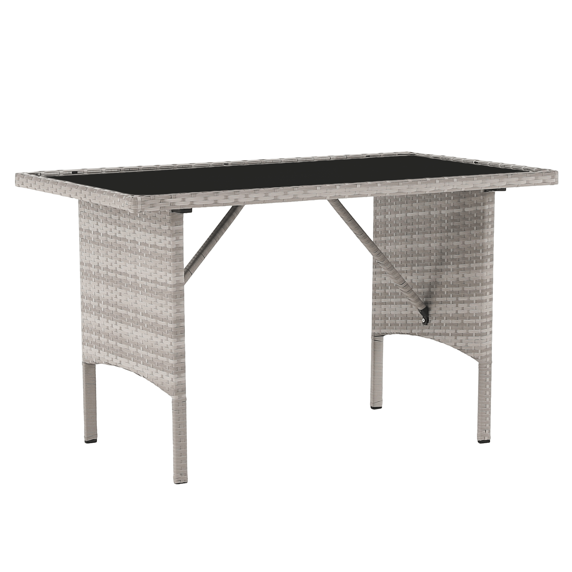 Set de gradina din ratan, gri deschis, LALEN — imaginea 16