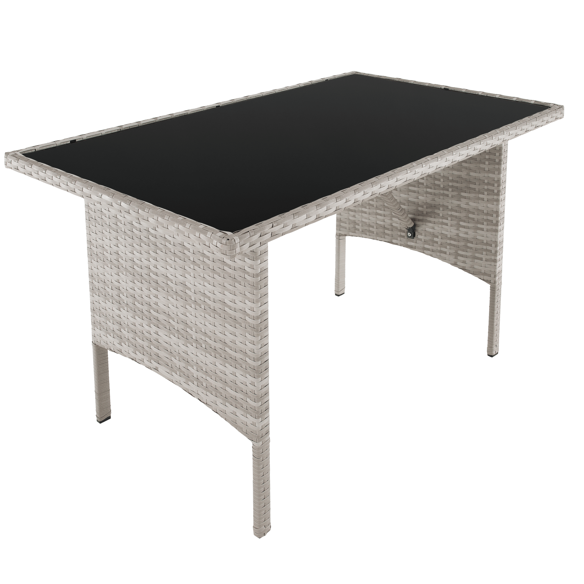 Set de gradina din ratan, gri deschis, LALEN — imaginea 17