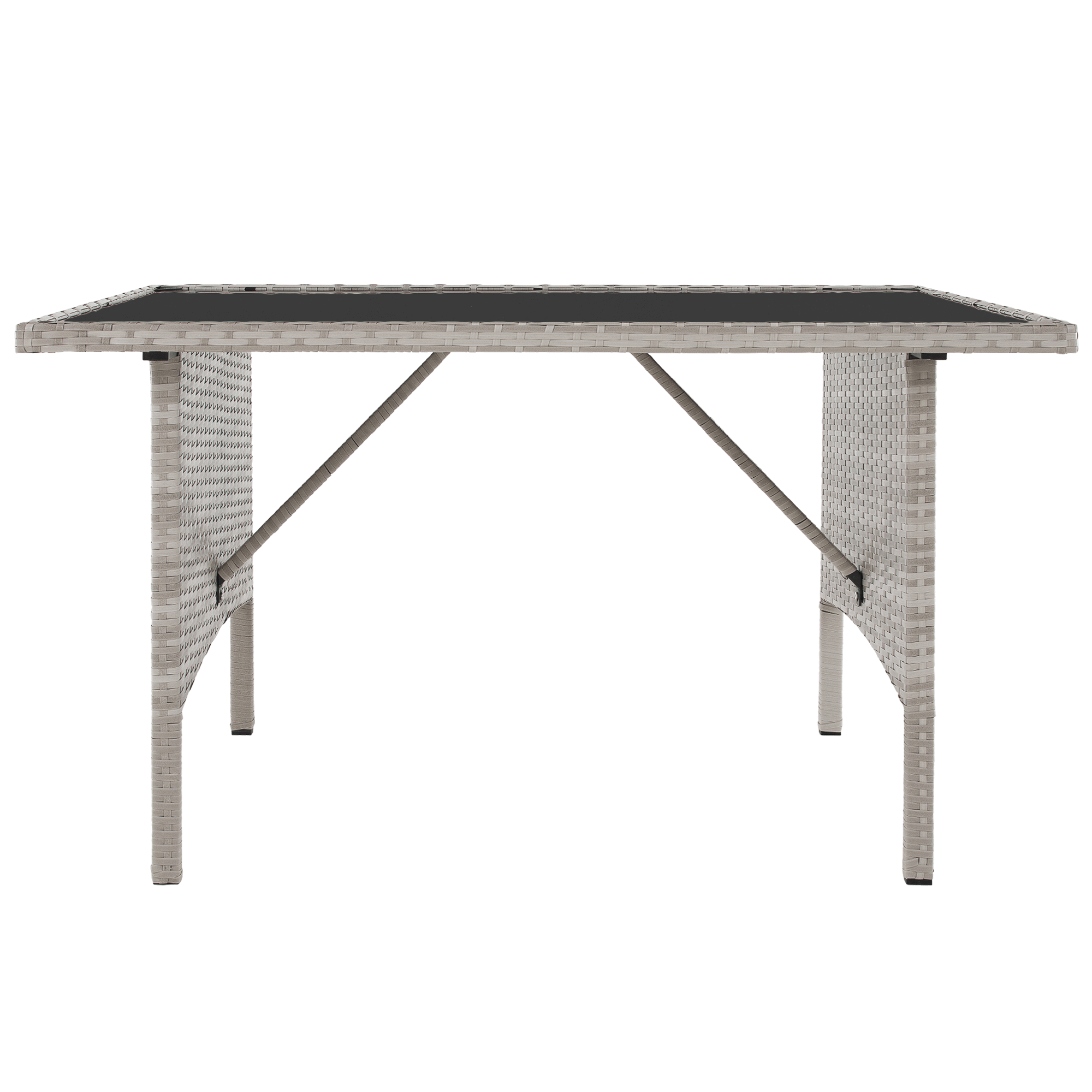 Set de gradina din ratan, gri deschis, LALEN — imaginea 18