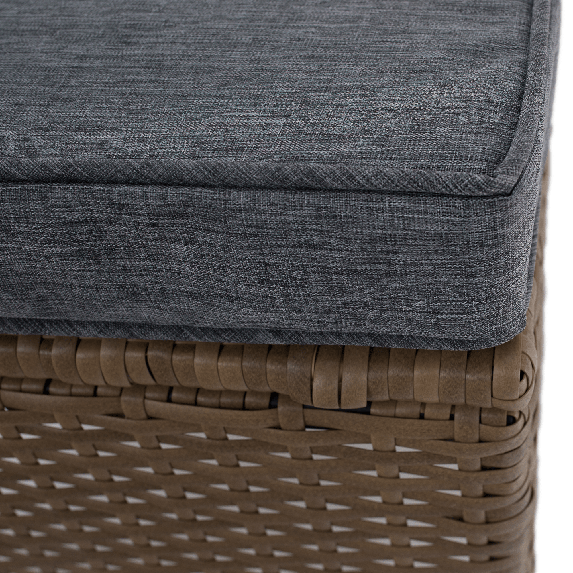 Set de gradina din ratan, culoare naturala / gri deschis, RANDI — imaginea 19