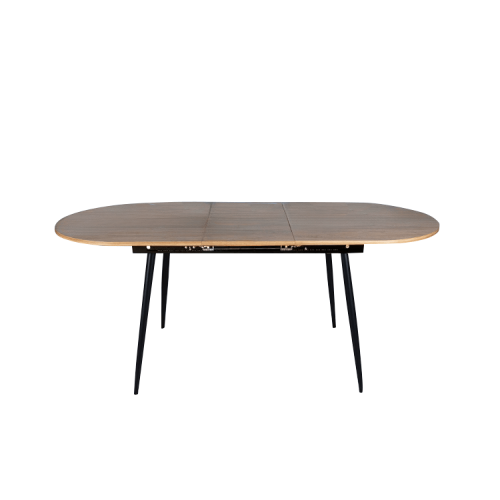 Masa dining, pliabila, stejar / neagra 150-190x75 cm, TAMERON — imaginea 4