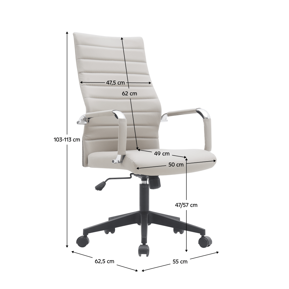 Scaun de birou, gri maroniu Taupe/negru, DRUGOS NEW — imaginea 5