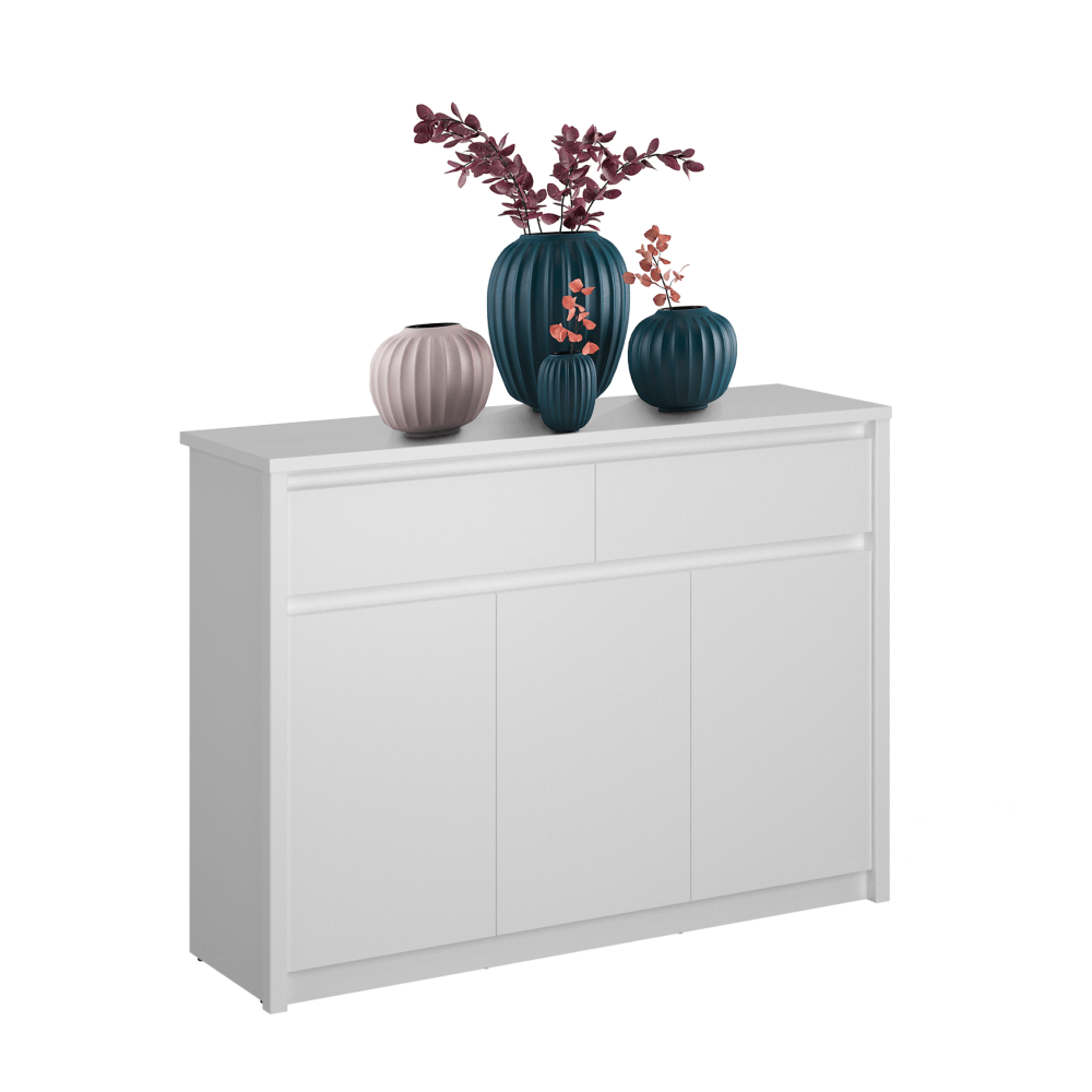 Comoda 3D2S, alba, ERODIN — imaginea 3