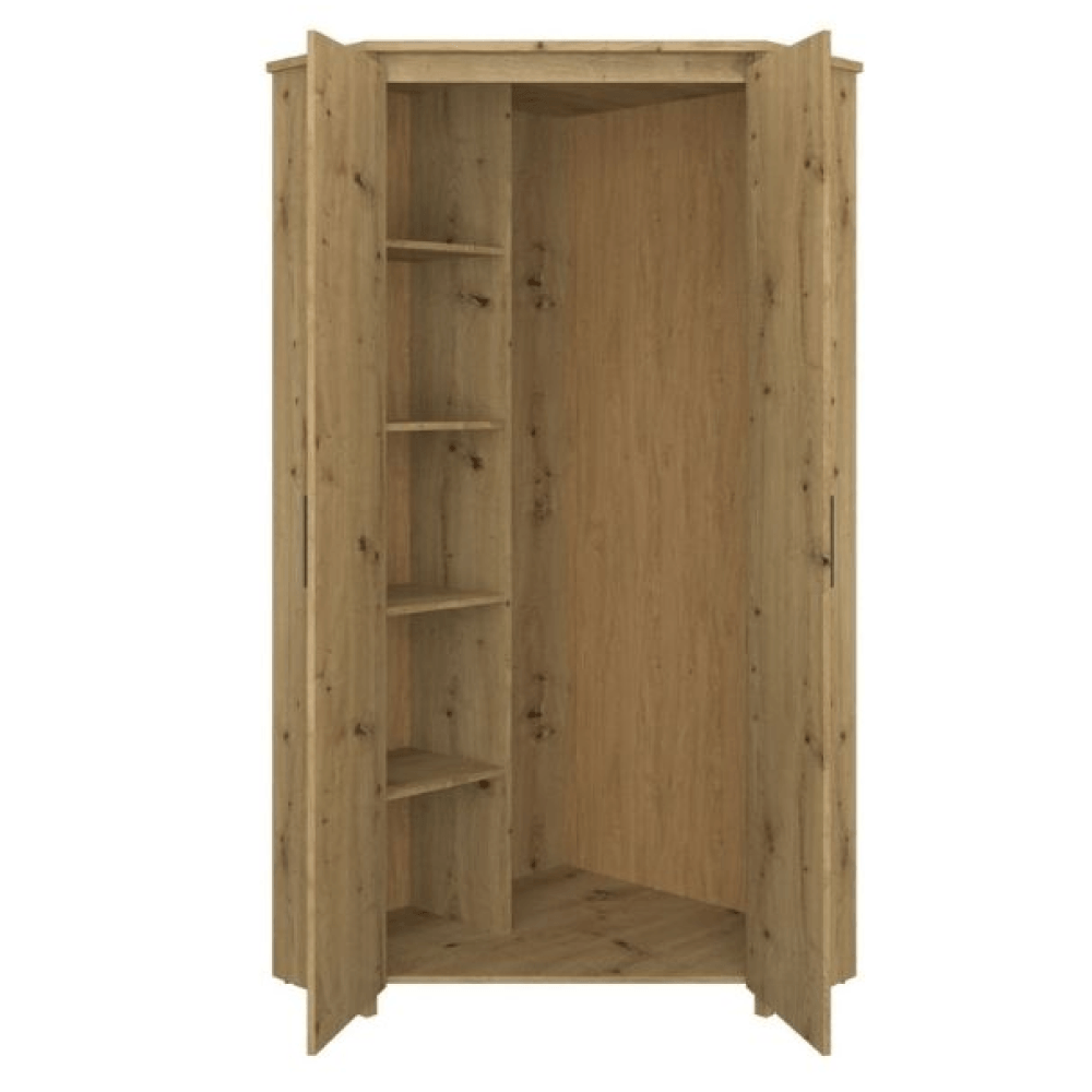 Dulap de colt 2D, stejar Artisan, AIRON — imaginea 4