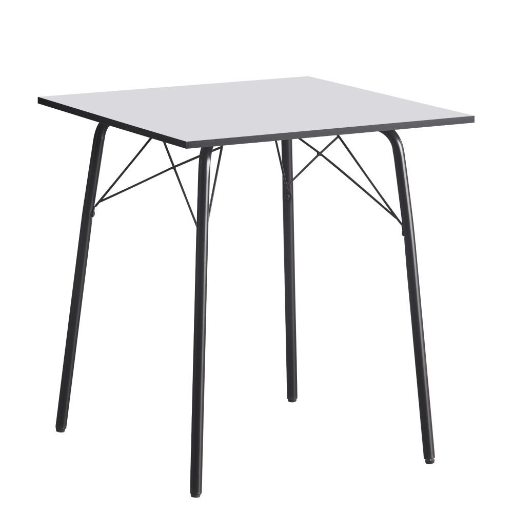 Masa dining, alba / neagra, 70x70x75 cm, NALAK TIP 1 — imaginea 2