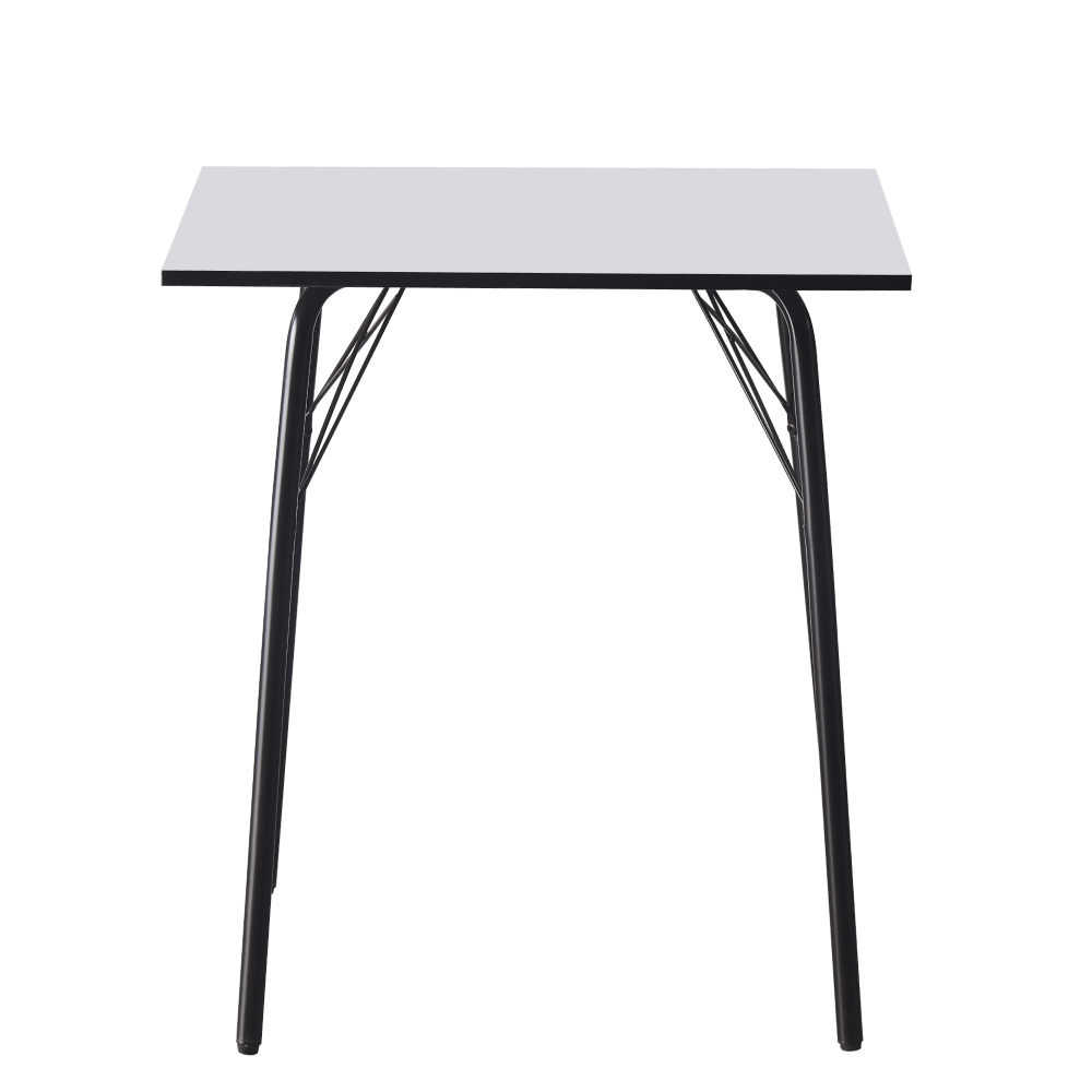Masa dining, alba / neagra, 70x70x75 cm, NALAK TIP 1 — imaginea 3