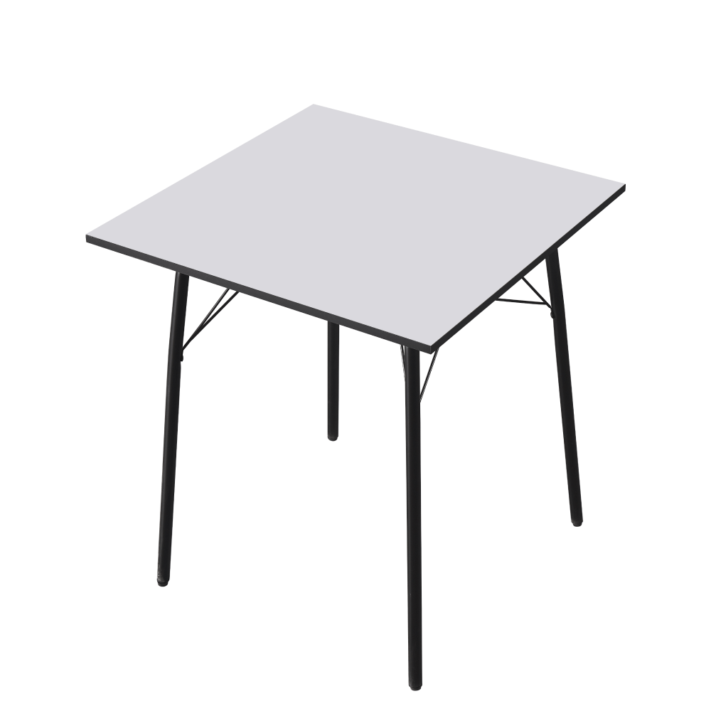 Masa dining, alba / neagra, 70x70x75 cm, NALAK TIP 1 — imaginea 4
