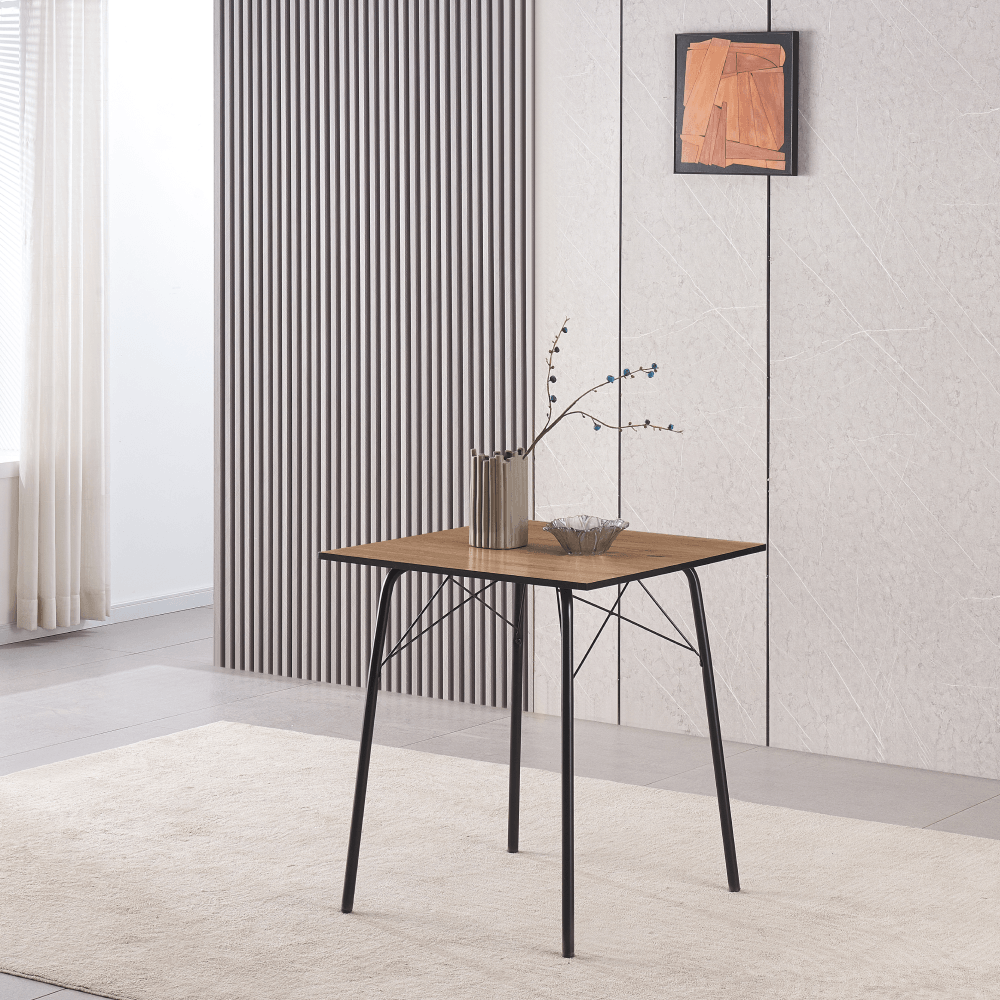 Masa dining, stejar artisan / neagra, 70x70x75 cm, NALAK TIP 1 — imaginea 6