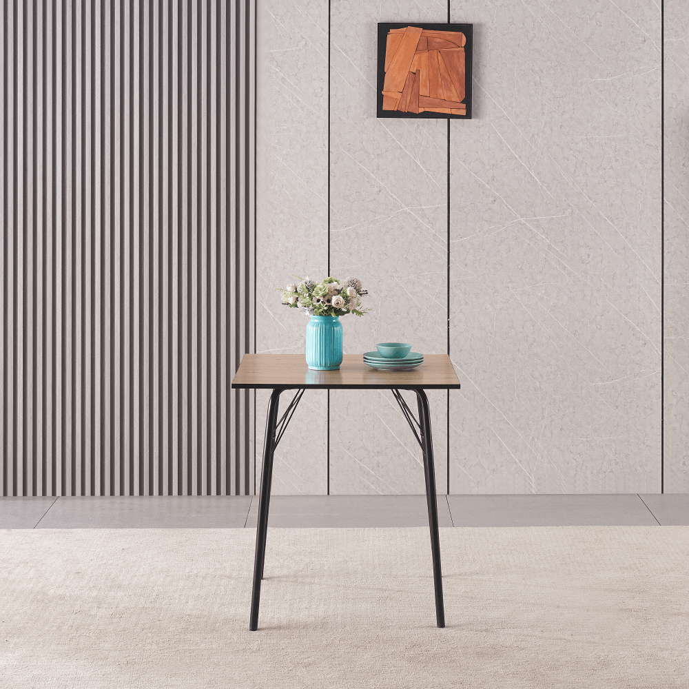 Masa dining, stejar artisan / neagra, 70x70x75 cm, NALAK TIP 1 — imaginea 7