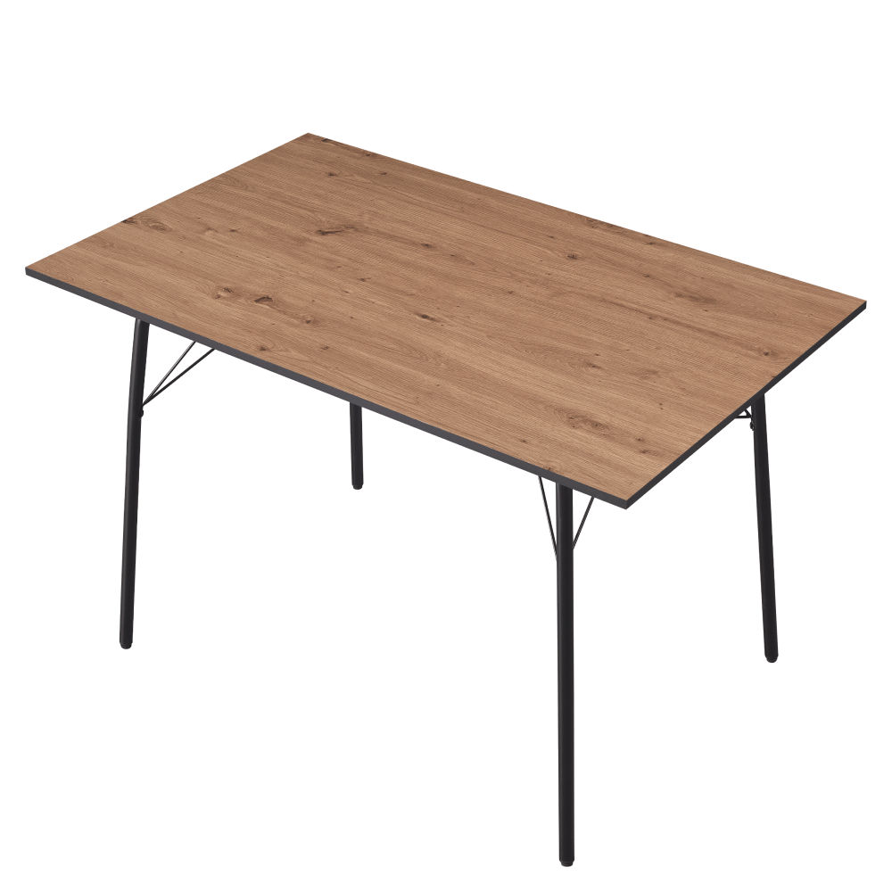 Masa dining, stejar artisan / neagra, 120x75x75 cm, NALAK TIP 2 — imaginea 3