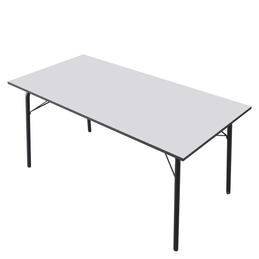 Masa dining, alba / neagra, 160x80x75 cm, NALAK TIP 3 — imaginea 2