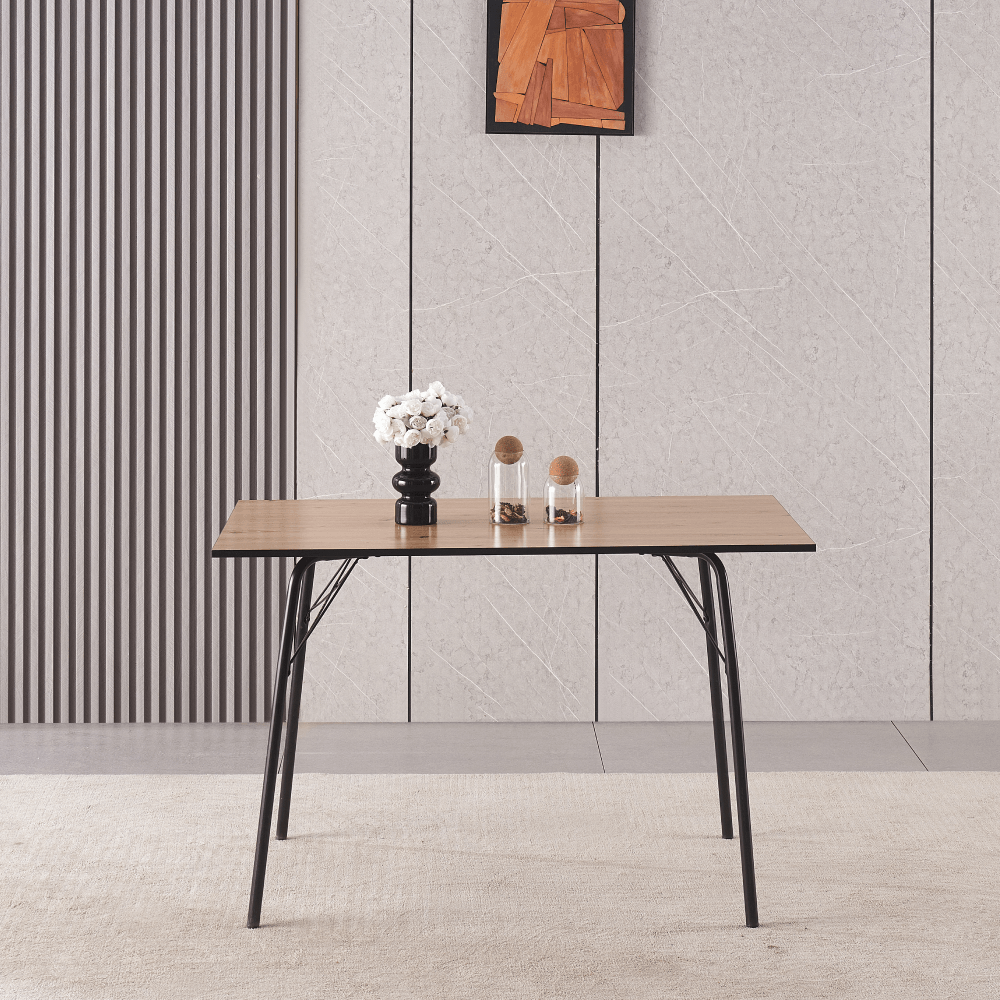 Masa dining, stejar artisan / neagra, 120x75x75 cm, NALAK TIP 2 — imaginea 5