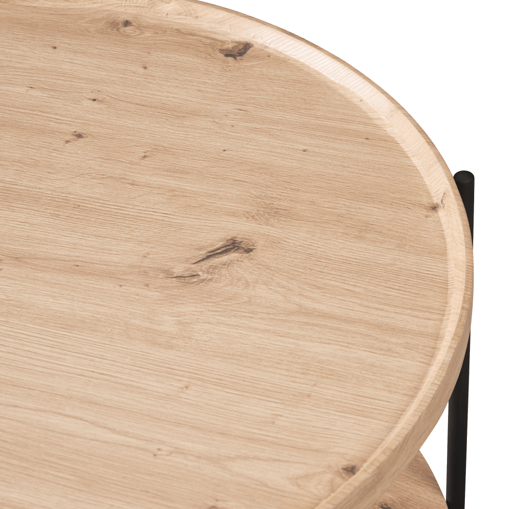 Masuta de cafea, stejar artisan/neagra, LAPIS — imaginea 2