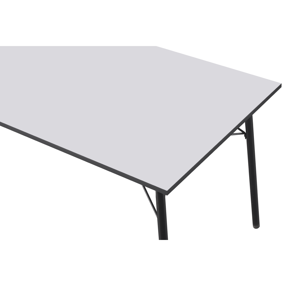 Masa dining, alba / neagra, 160x80x75 cm, NALAK TIP 3 — imaginea 4