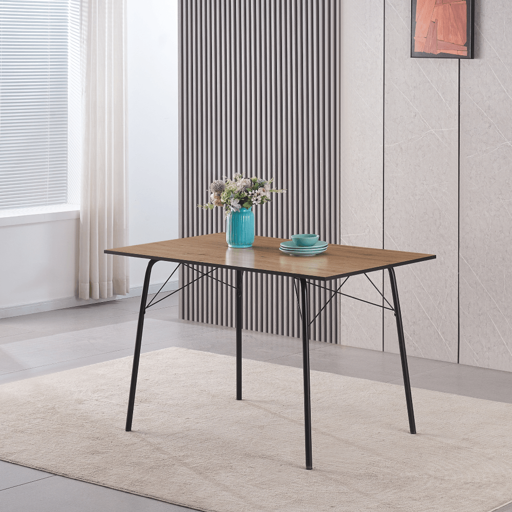 Masa dining, stejar artisan / neagra, 120x75x75 cm, NALAK TIP 2 — imaginea 6