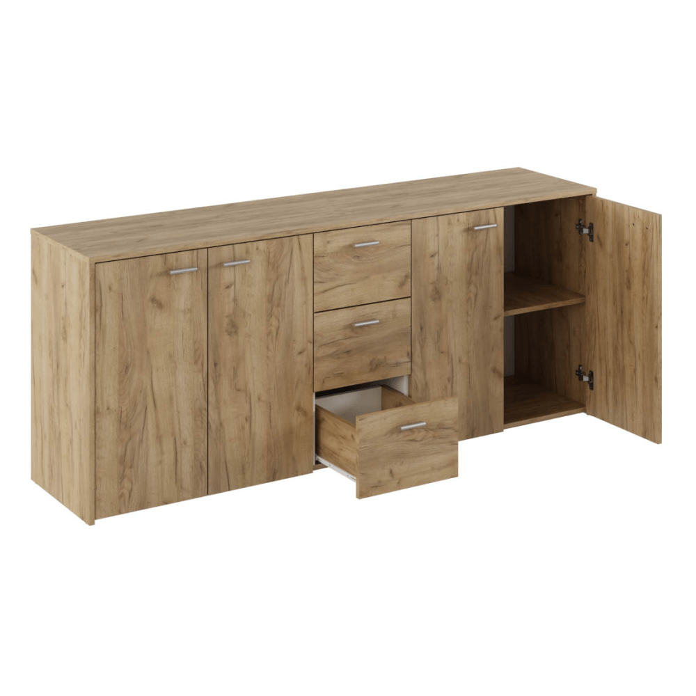 Comoda combinata, stejar artisan, HUGOS 180 — imaginea 2