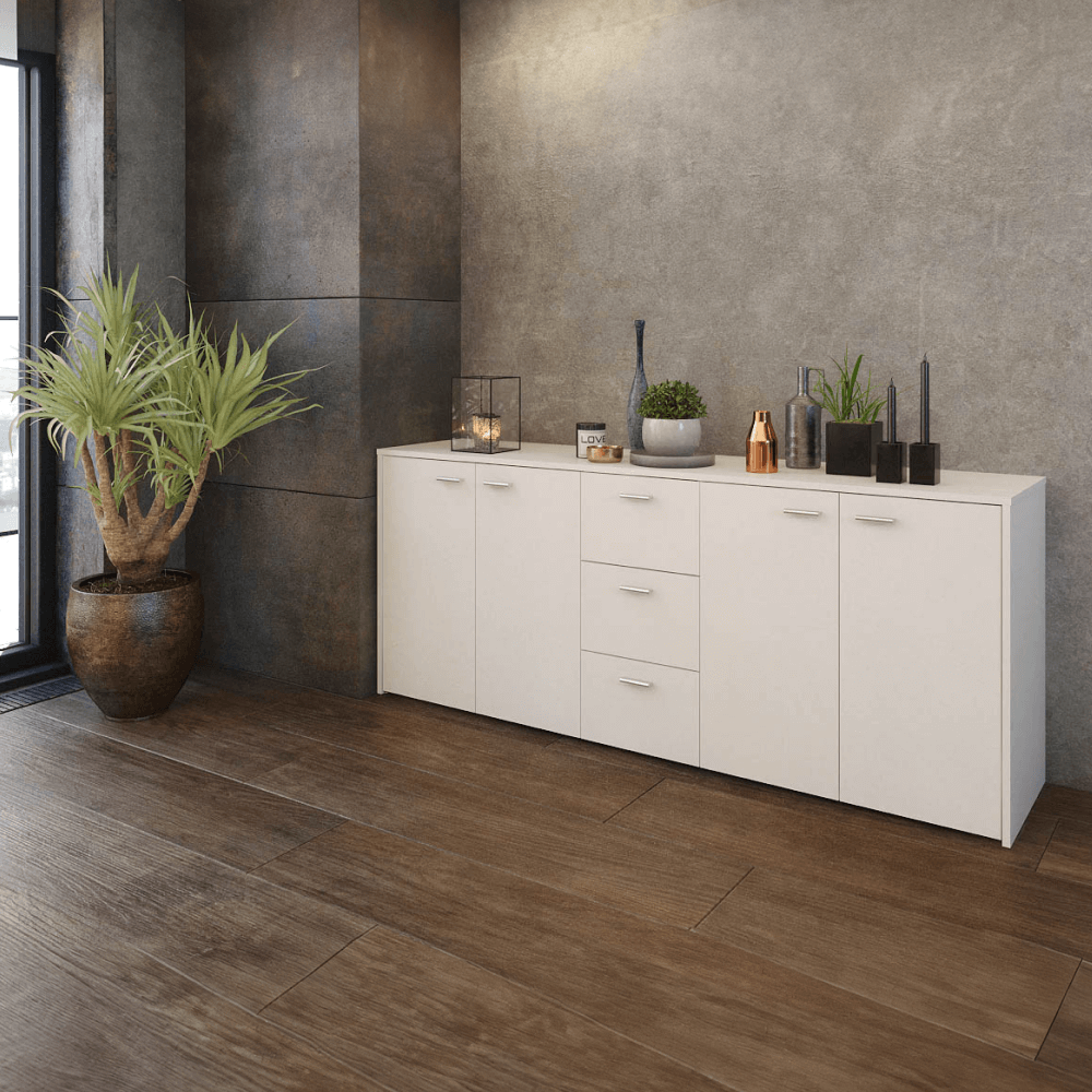 Comoda combinata, alba, HUGOS 180 — imaginea 3
