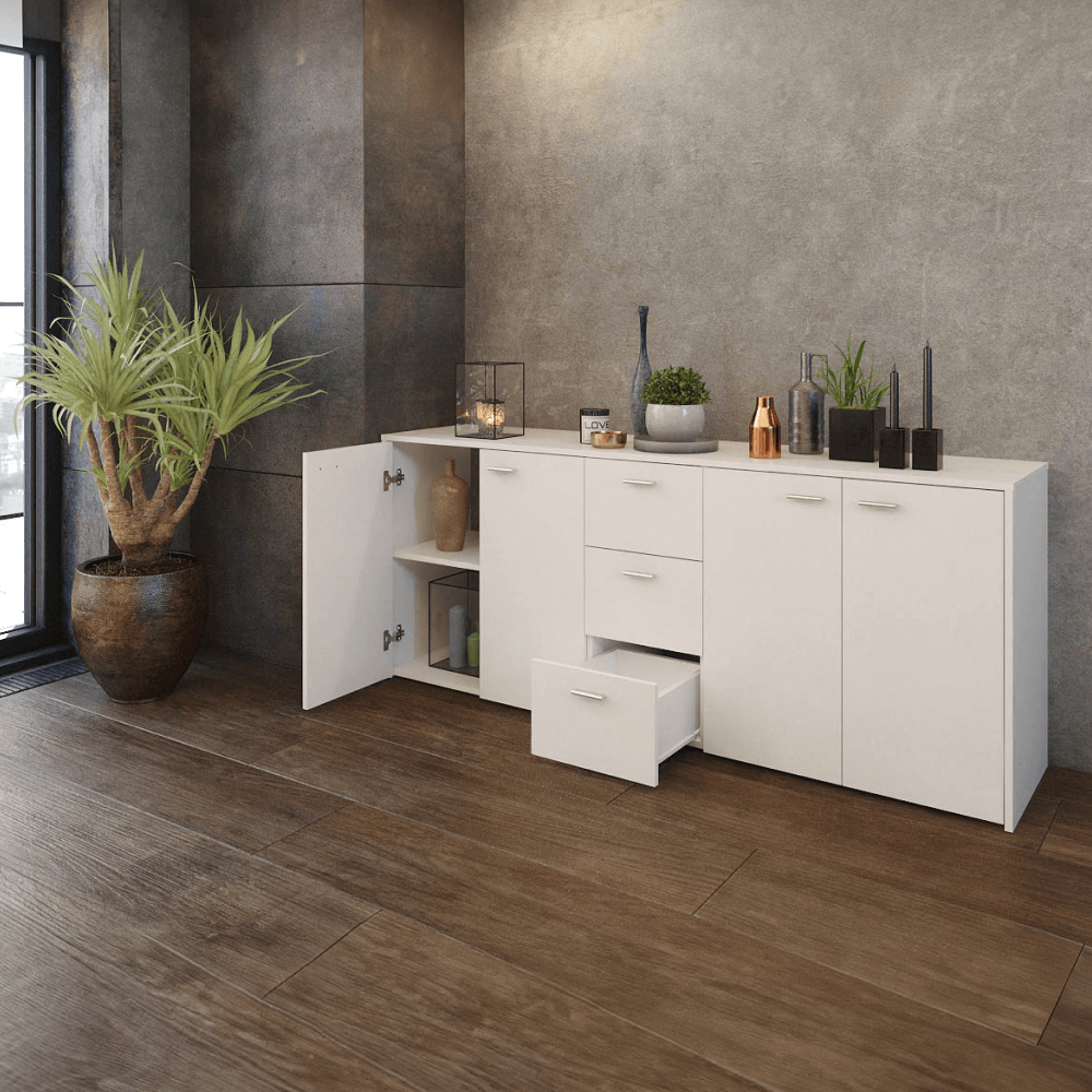 Comoda combinata, alba, HUGOS 180 — imaginea 4
