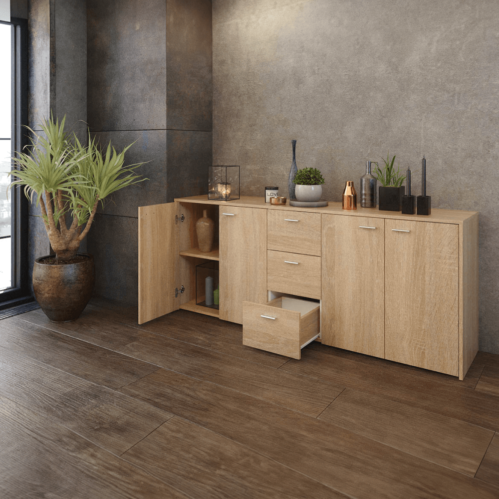 Comoda combinata, stejar sonoma, HUGOS 180 — imaginea 4