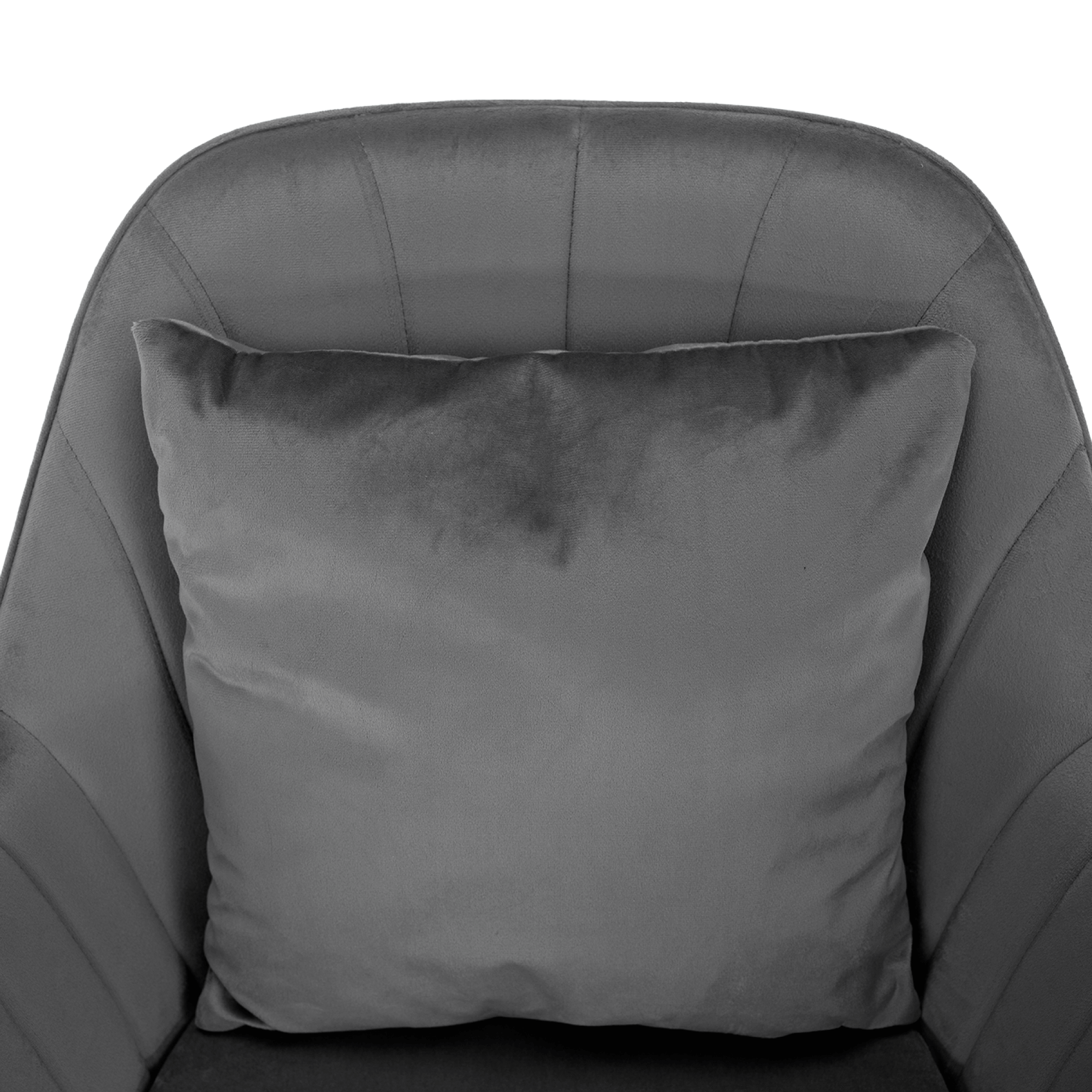 Scaun de birou, tesatura gri Velvet/crom, KLIAN — imaginea 4