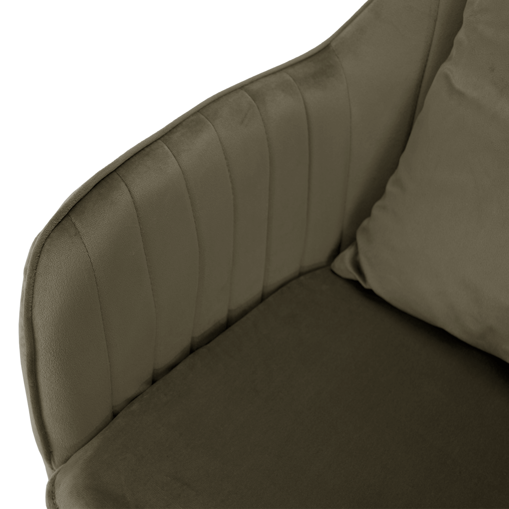 Scaun de birou, gri-maro Taupe tesatura Velvet/crom, KLIAN — imaginea 5