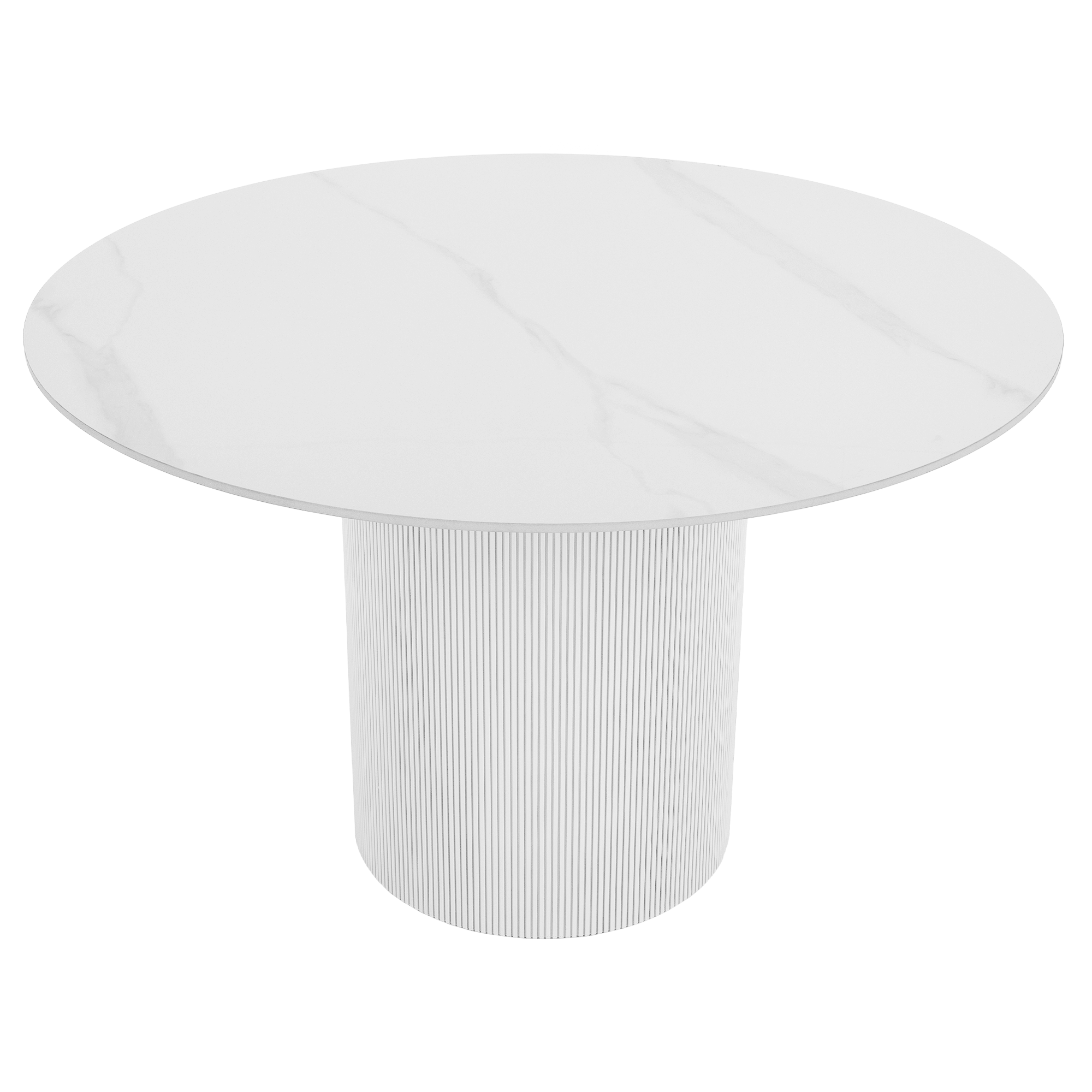 Masa de sufragerie, marmura alba/MDF, diametru 120 cm, MAHIR TIP 1 — imaginea 2