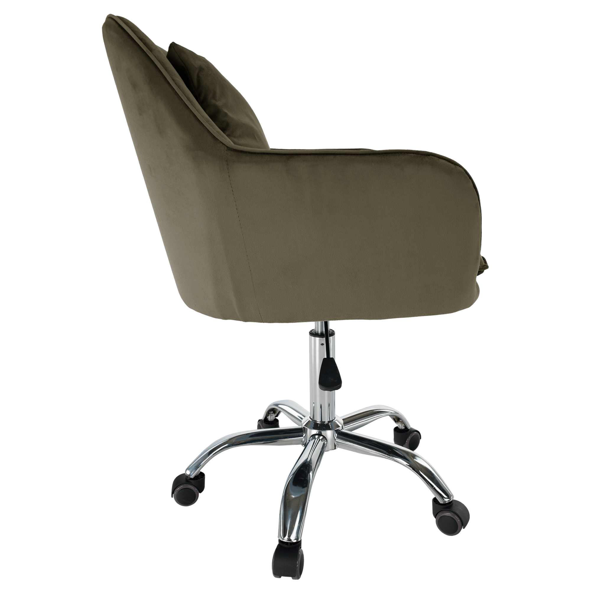 Scaun de birou, gri-maro Taupe tesatura Velvet/crom, KLIAN — imaginea 8