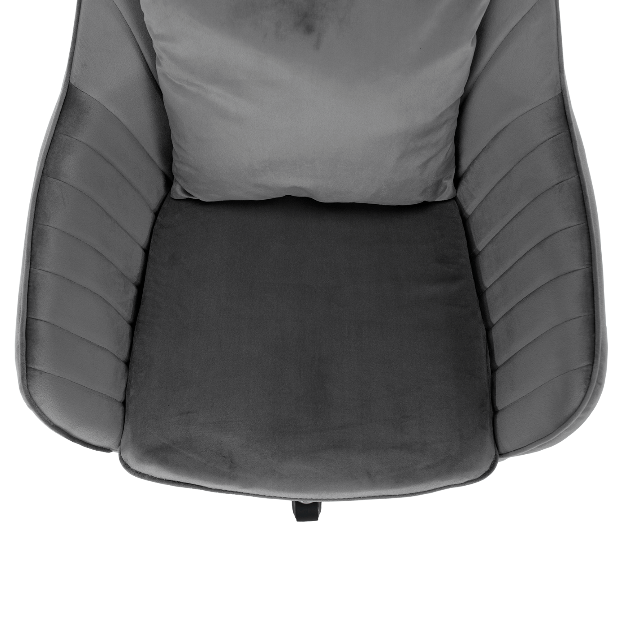 Scaun de birou, tesatura gri Velvet/crom, KLIAN — imaginea 6