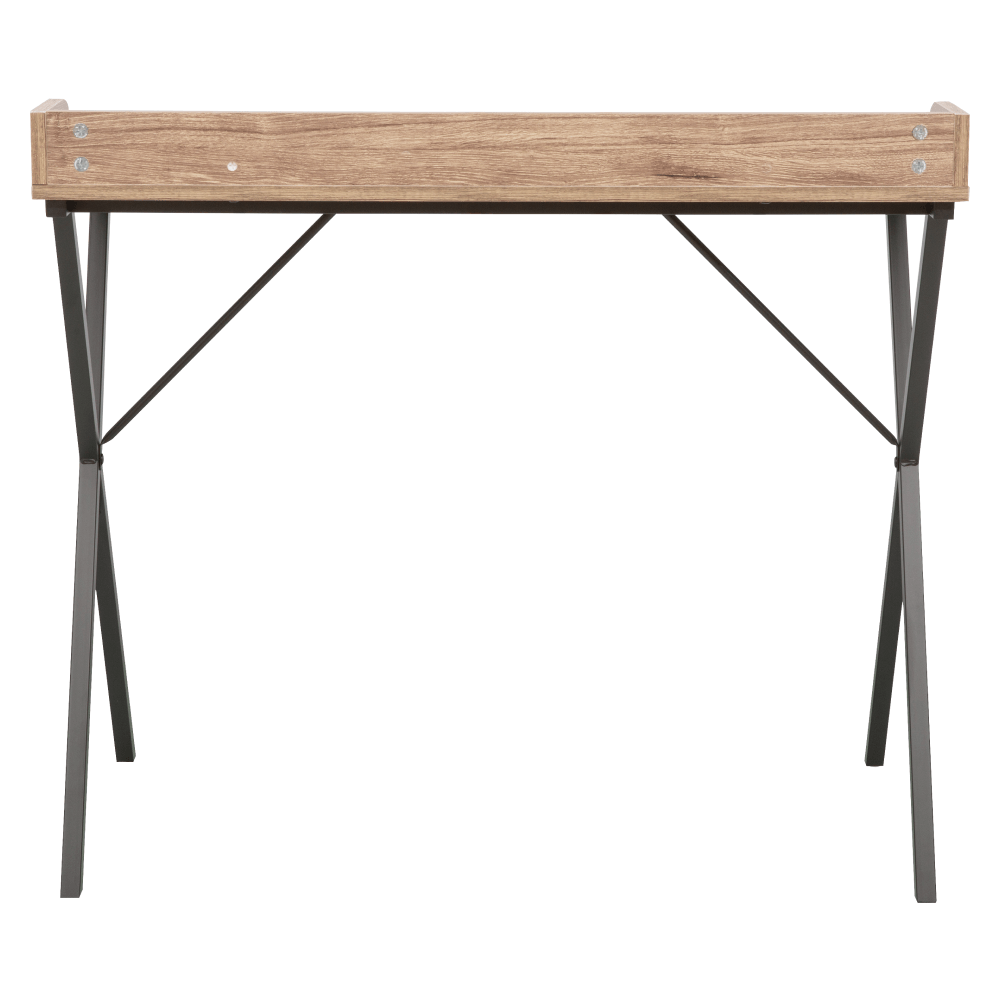 Birou pentru PC, stejar/negru, OFIS — imaginea 3