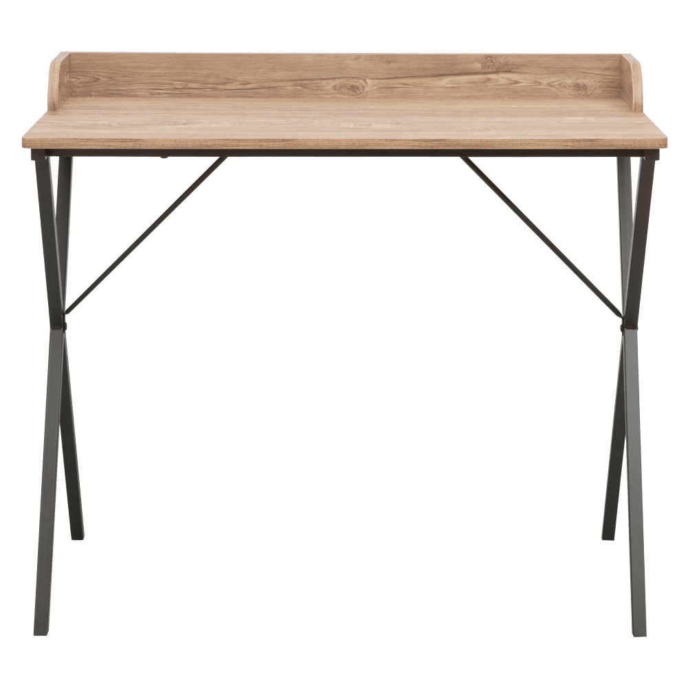 Birou pentru PC, stejar/negru, OFIS — imaginea 4