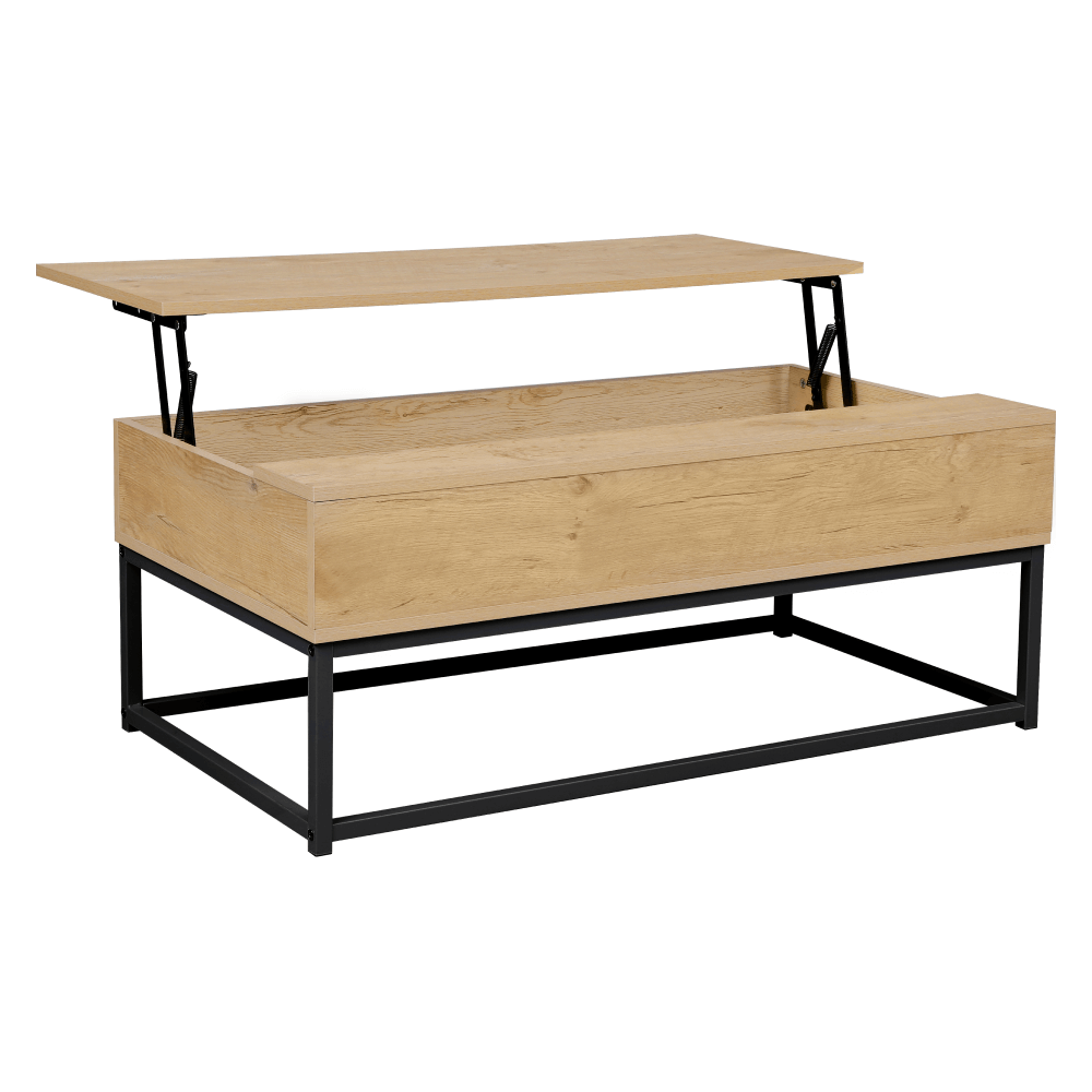 Masuta de cafea, stejar / negru, LIVINA — imaginea 4