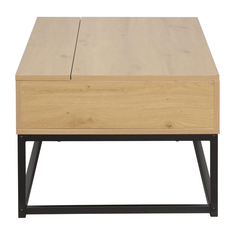 Masuta de cafea, stejar / negru, LIVINA — imaginea 5