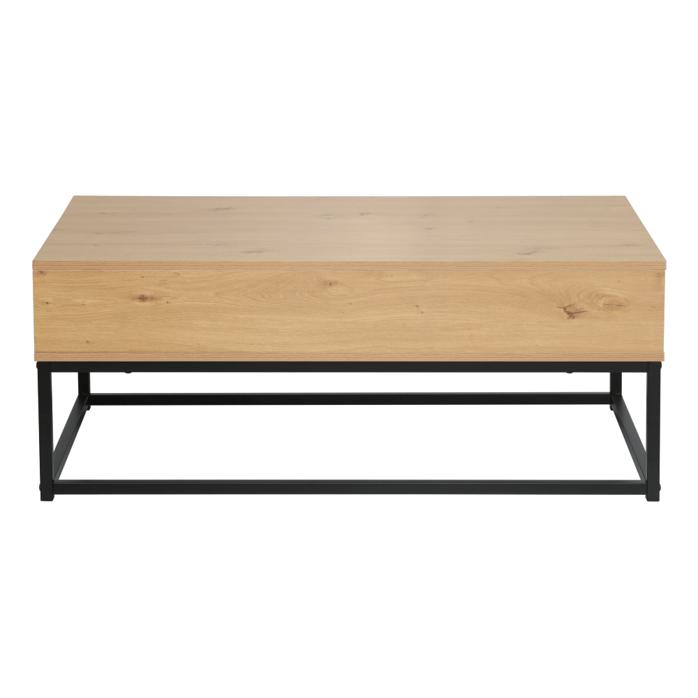 Masuta de cafea, stejar / negru, LIVINA — imaginea 6