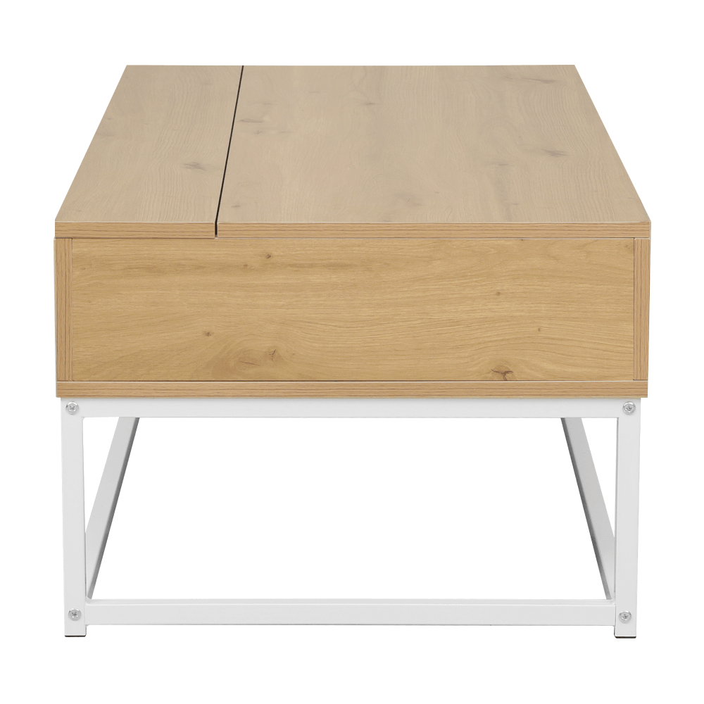 Masuta de cafea, stejar/alb, LIVINA — imaginea 5