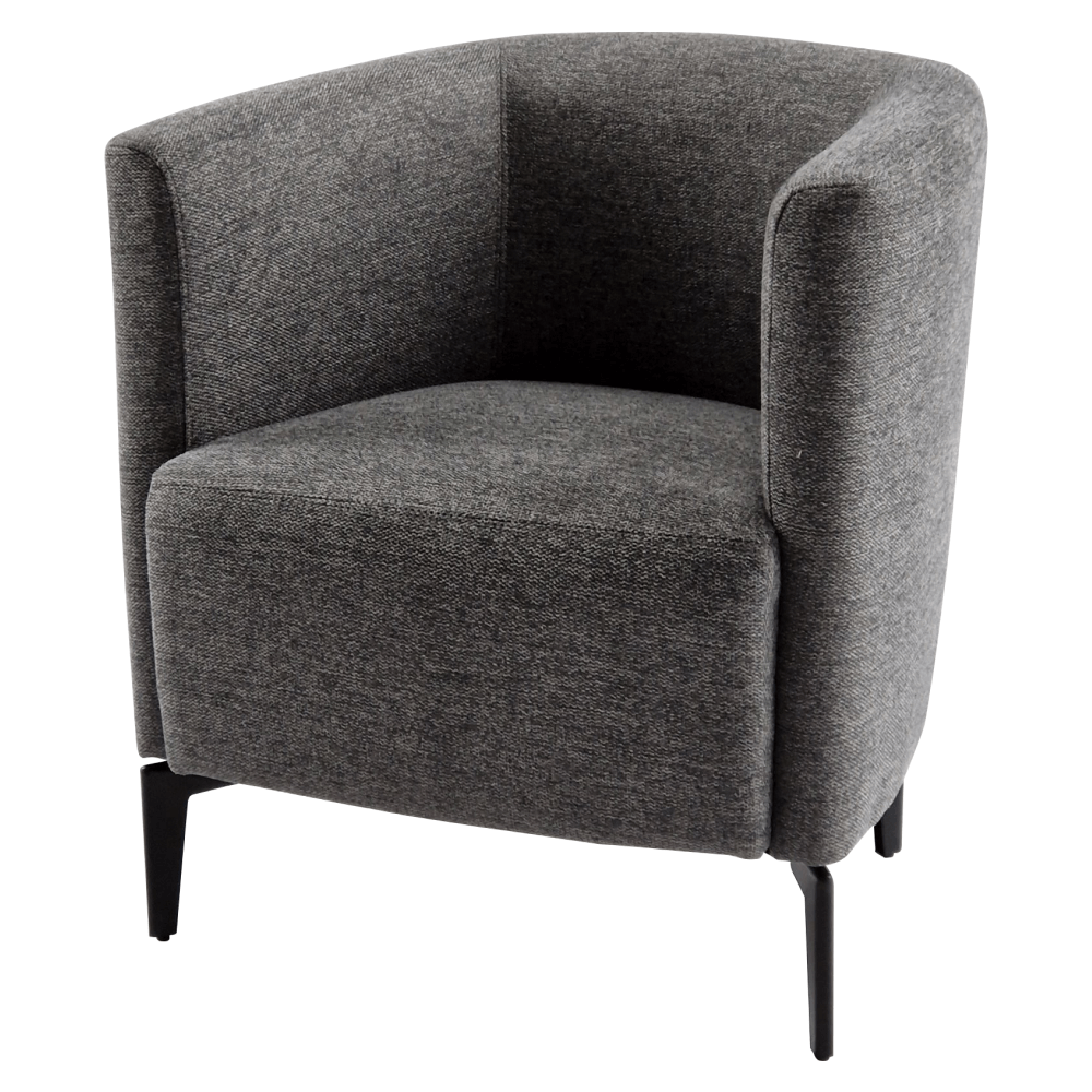 Fotoliu de design, gri / negru, KAPY — imaginea 5