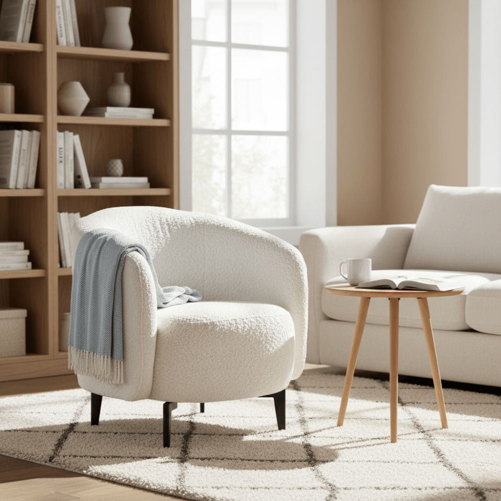 Fotoliu, alb / negru, PRESO — imaginea 3